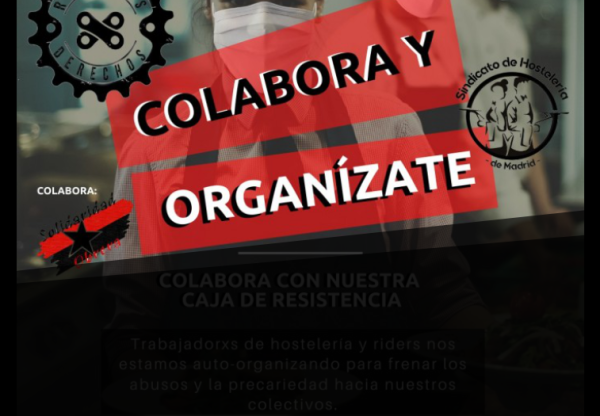 Imatge de capçalera de Caja de resistencia para trabajadorxs de la hostelería y del servicio de reparto a domicilio
